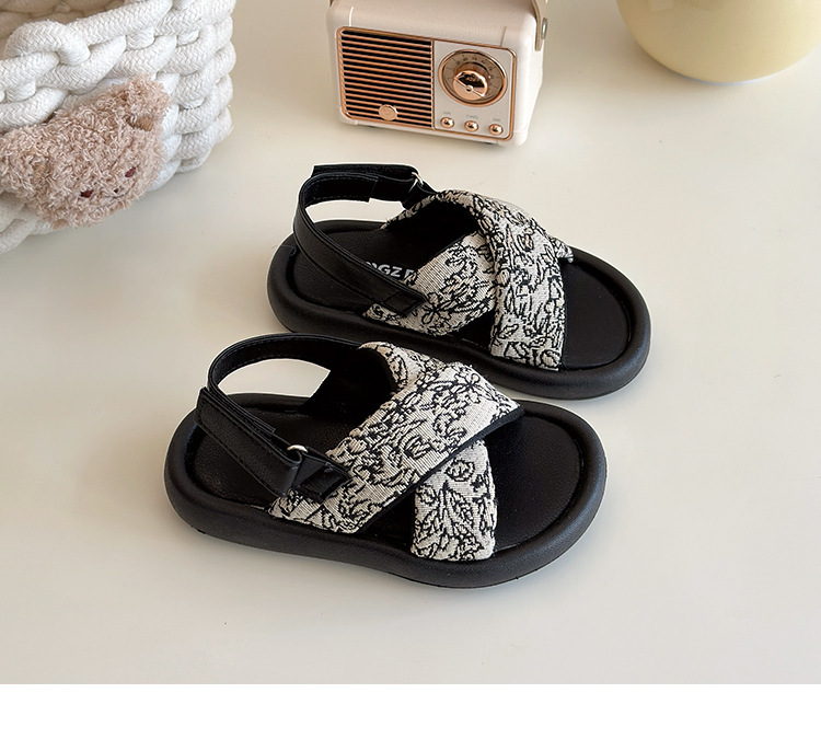 Kids Adjustable Strap Sandals Soft Sole Non Slip Beach Shoes_voghion.com