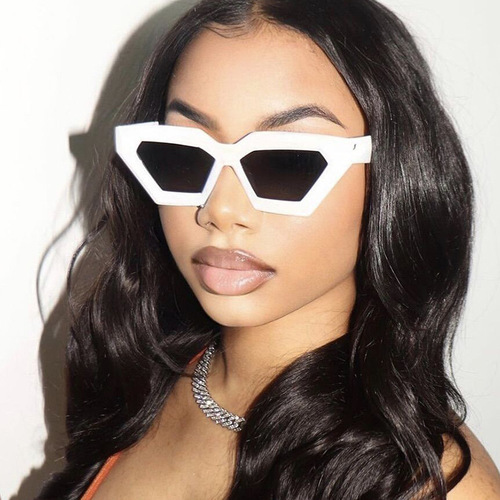 Triangular cat-eye irregular sunglasses  new personalized European and American cross-border sunglasses hip-hop street style sunglasses