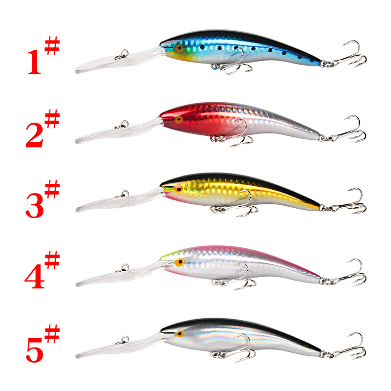 Große Elritze 17cm 23g Wobbler Angeln lockt tief tauchen künstliche harte Köder Troll ing Boot Seefisch Bass Hecht Köder Zubehör – Detail 18