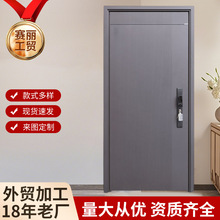 甲级家用安全防盗门锌合金材质简约房门智能入户机械防盗门批发