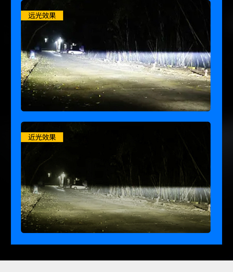 Motorcycle Spotlight High Beam Paving Light Four-Eye Headlight LED