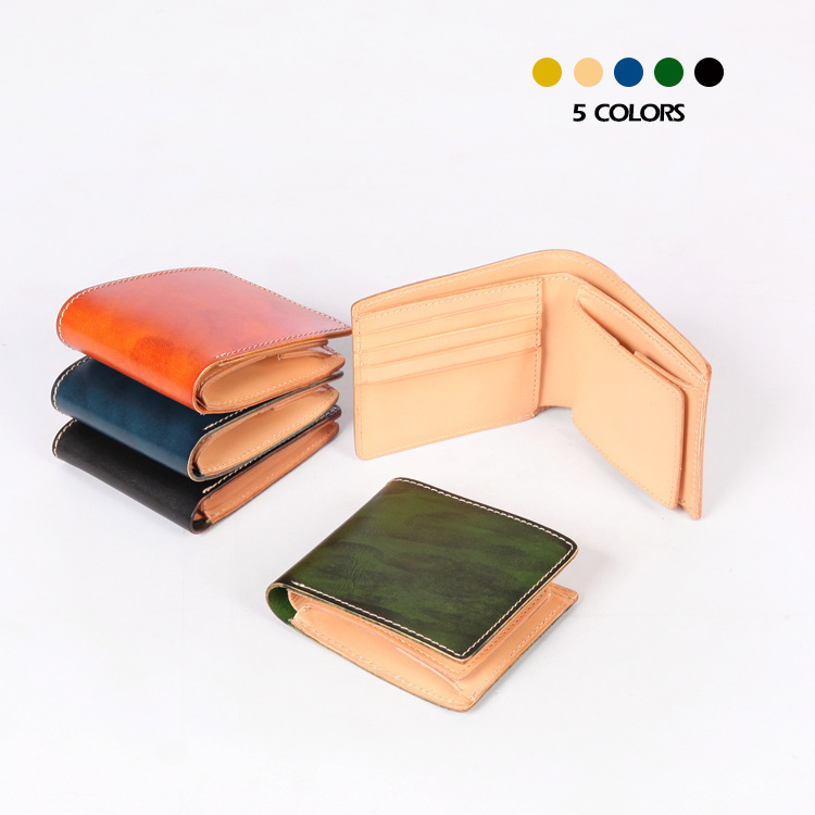 Cross-Border Hot-Selling 2025 New High-End Leather Wallet, Genuine Leather, Vegetable-Tanned Leather, Short Style for Men, Factory Wholesale Coin Purse Cross-Border Hot-Selling 2025 New High-End Leather Wallet, Genuine Leather, Vegetable-Tanned Leather, Short Style for Men, Factory Wholesale Coin Purse