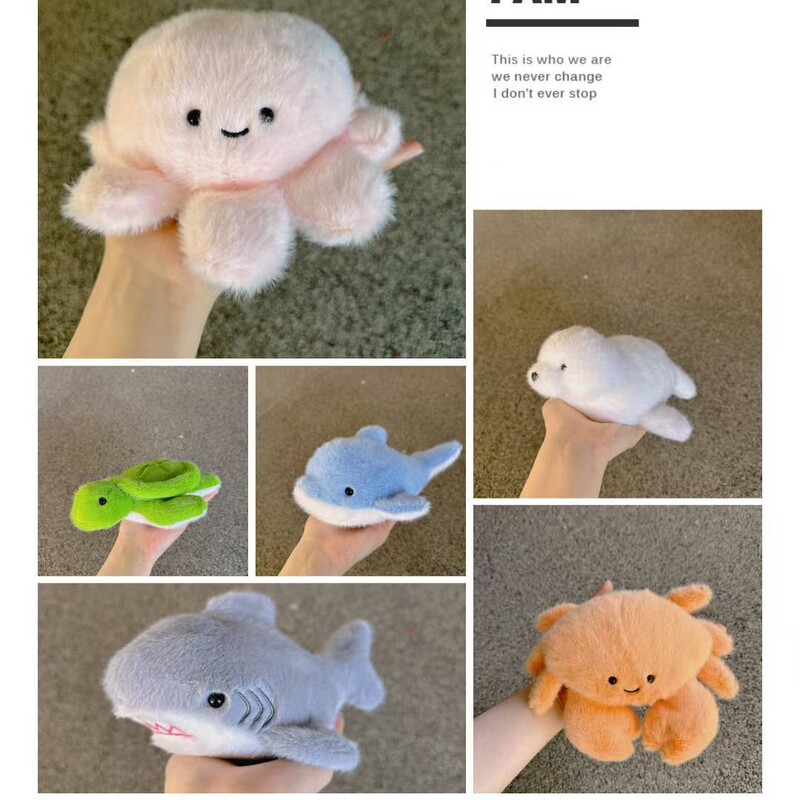 Nasal Bear Ocean Series Palm-Sized Cute and Adorable Marine Animals Crab Turtle Dolphin Plush Toy Gift Wholesale