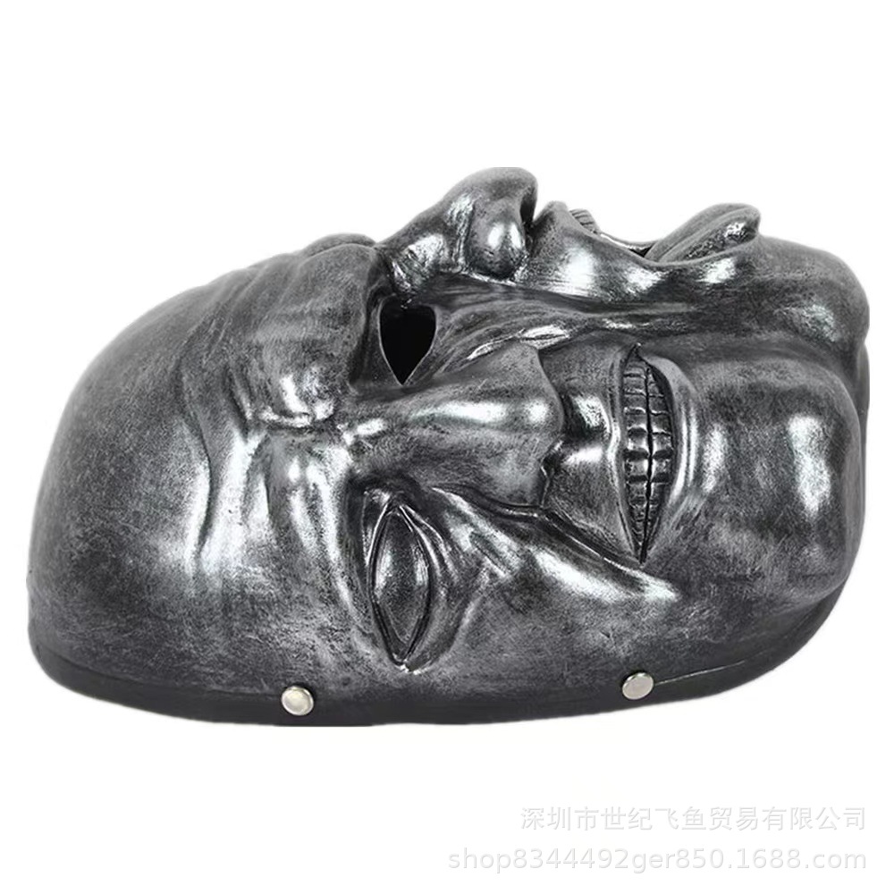 Máscara de tres lados robo salario cosecha día 2 día de pago máscara de resina COS Halloween horror accesorios de juego de rol