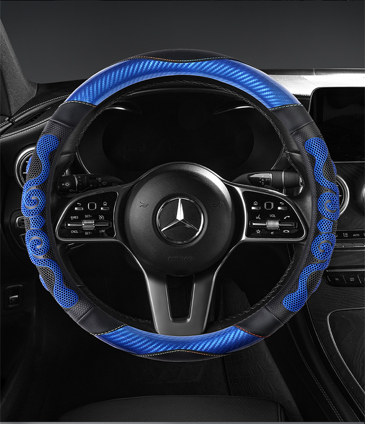 Car steering wheel cover honeycomb non-slip wear-resistant sweat-absorbent breathable fashion car handle cover cross-border Amazon wholesale