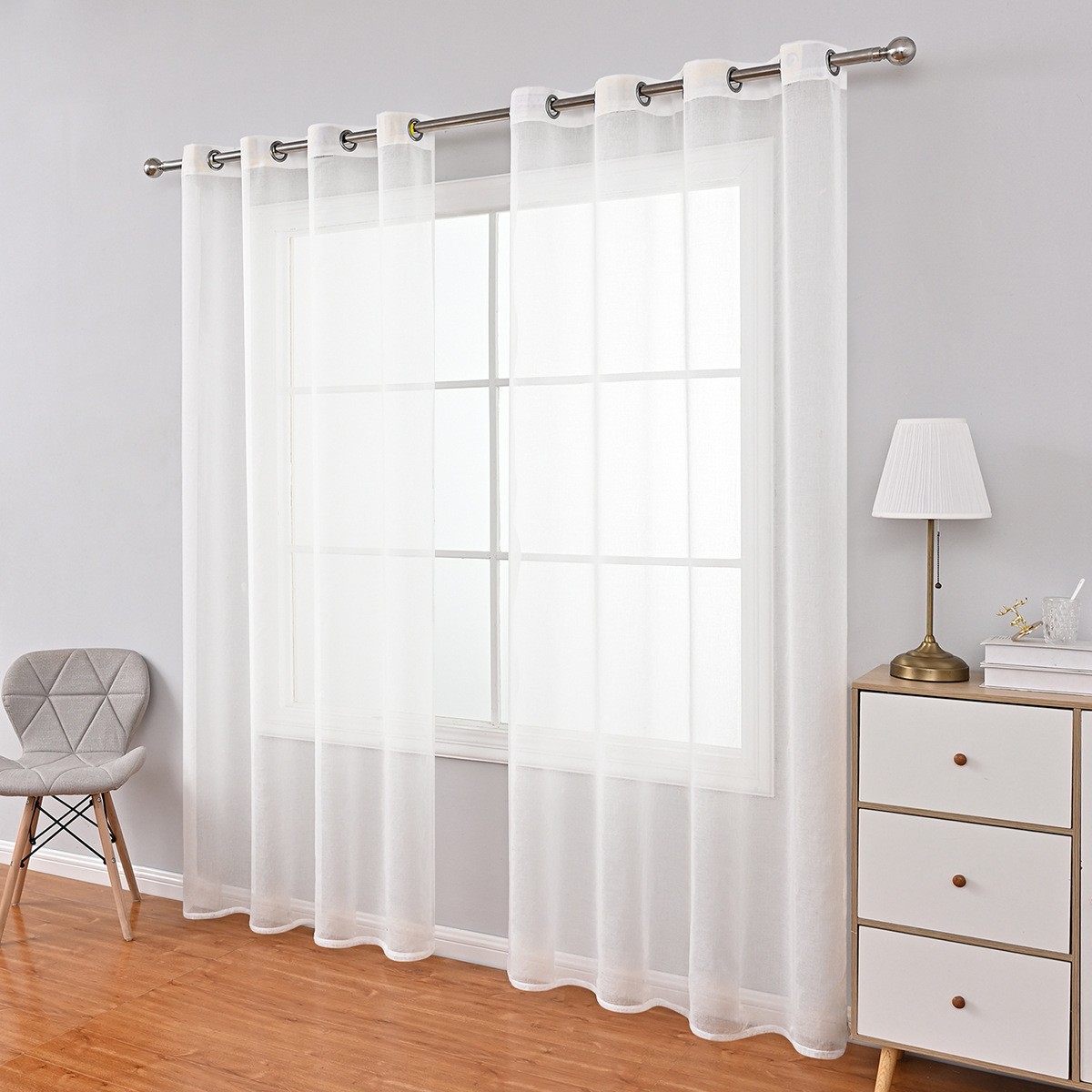 Cortinas semitranslúcidas de color sólido transfronterizas para ventanas, Amazon Meike, cortinas terminadas de venta múltiple al por mayor