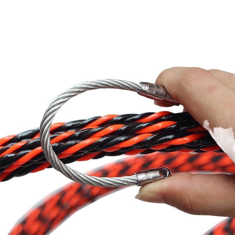 Enhebrador de cables de tres hilos, herramienta para enhebrar cables de electricista, herramienta para tirar y colocar cables de 5-50 m, enhebrador de cables para pared image 1