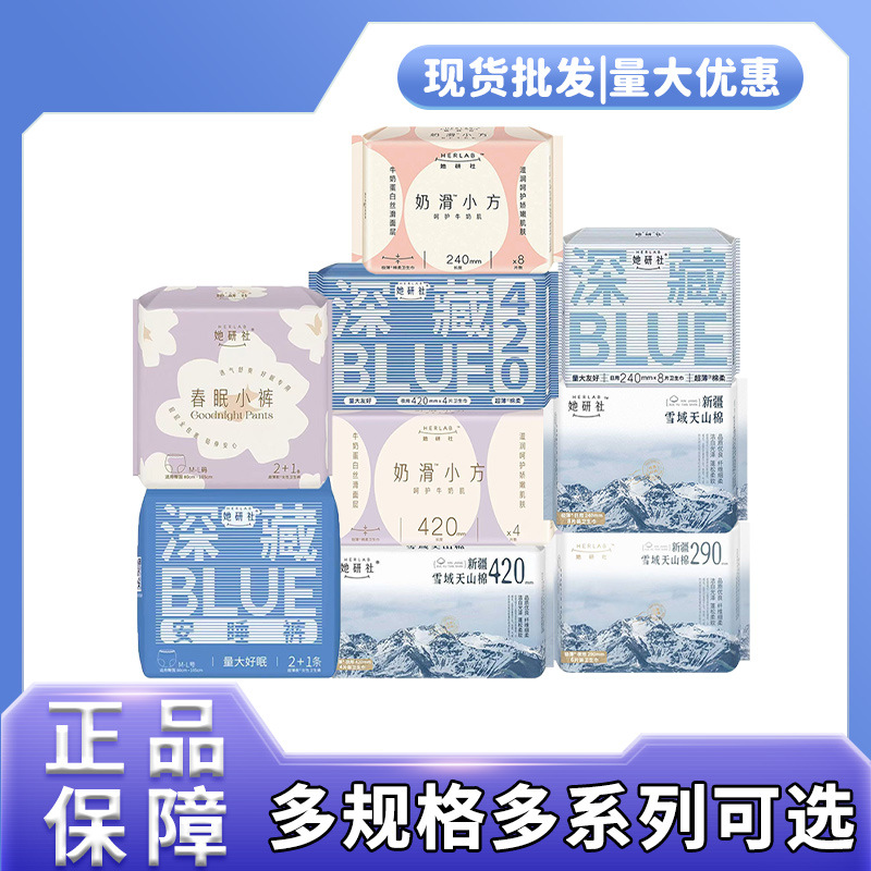 Tys Sanitary Napkins Deep-Sealed Blue Day and Night Use Ultra-Thin Cotton Soft Dry Leak-Proof Napkins for a Peaceful Sleep All Night