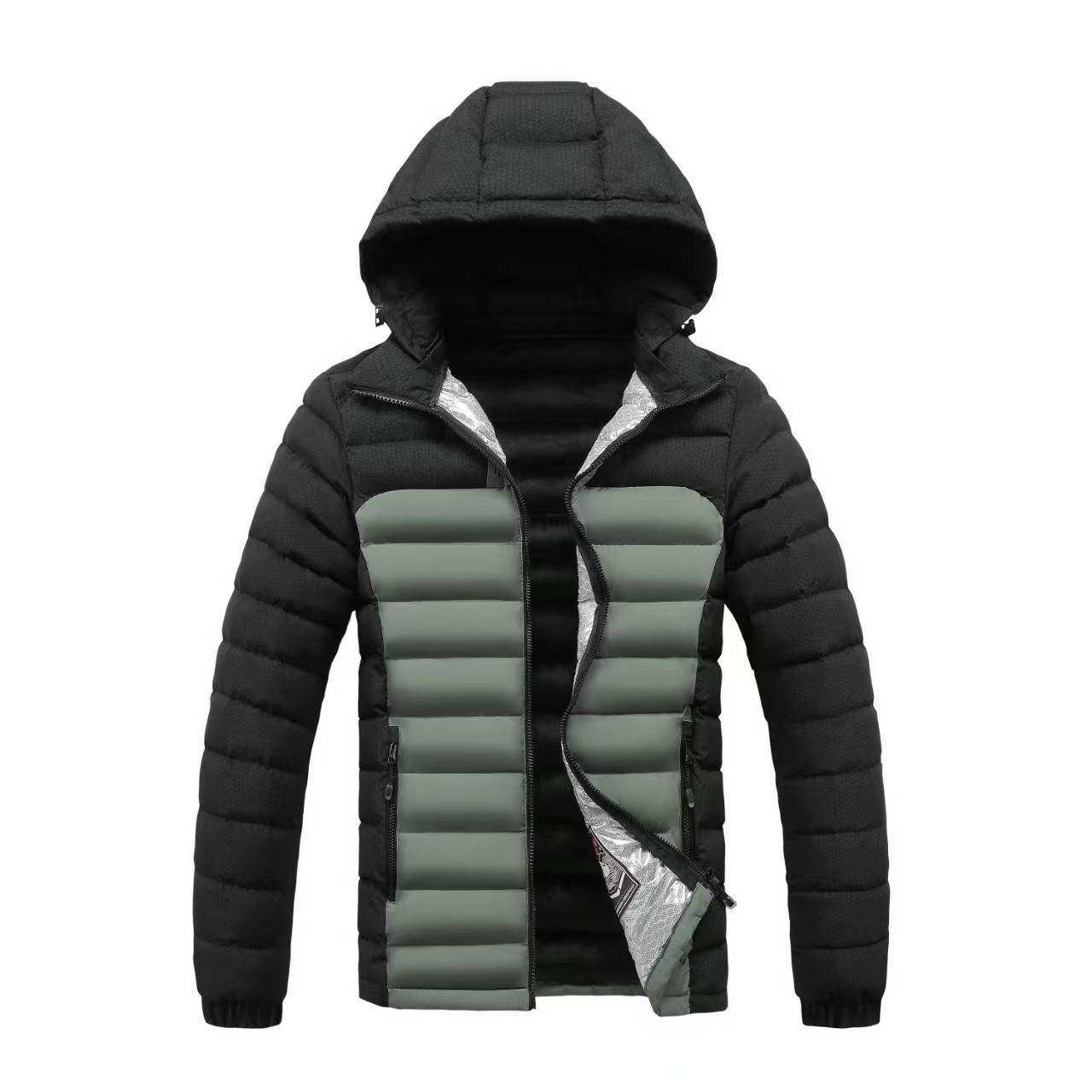 La ropa ligera transfronteriza de la costilla de los hombres forrada de lana engrosada ropa de algodón acolchado con color abajo ropa de algodón acolchado raqueta de algodón europeo y americano Comercio exterior al por mayor