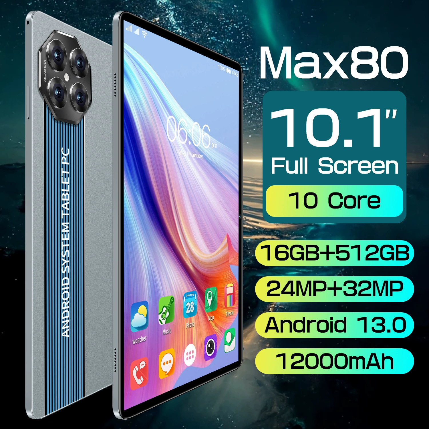 Планшетный ноутбук, Android, 10.1inch, Bluetooth, (международная торговля)