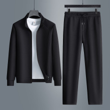 秋冬中青年男士休闲套装立领卫衣宽松户外夹克衫长裤两件套男