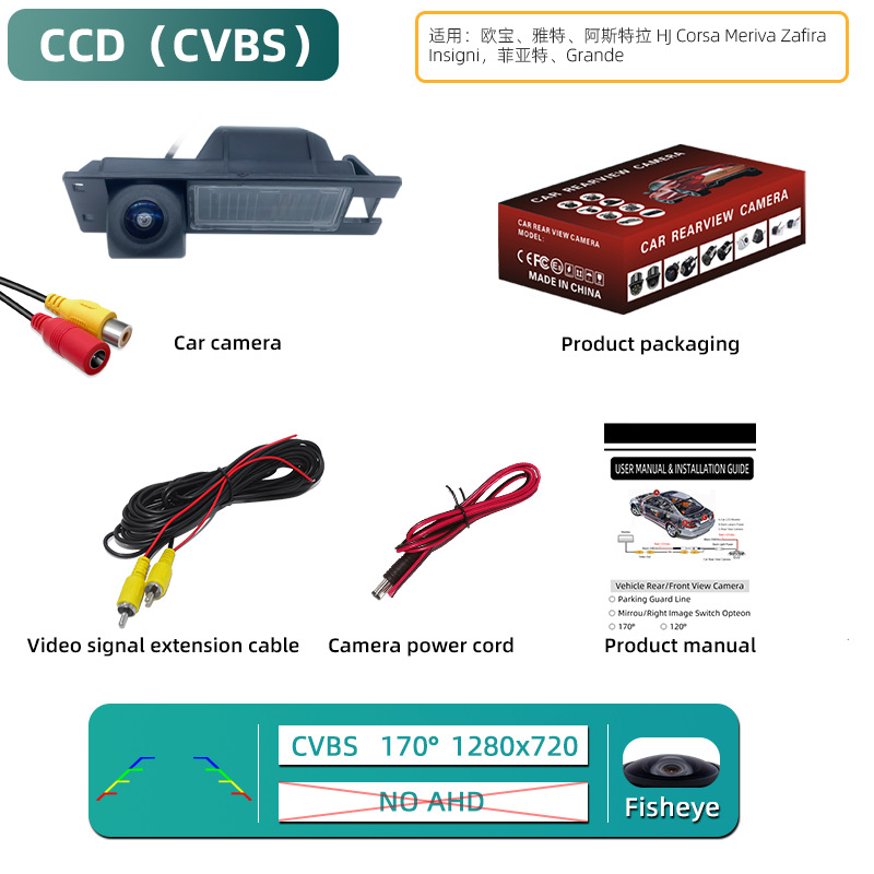Fiat – 170 Degree AHD 1080P Vehicle camera - opelastrafiat-ccd-fisheye-wide-angle