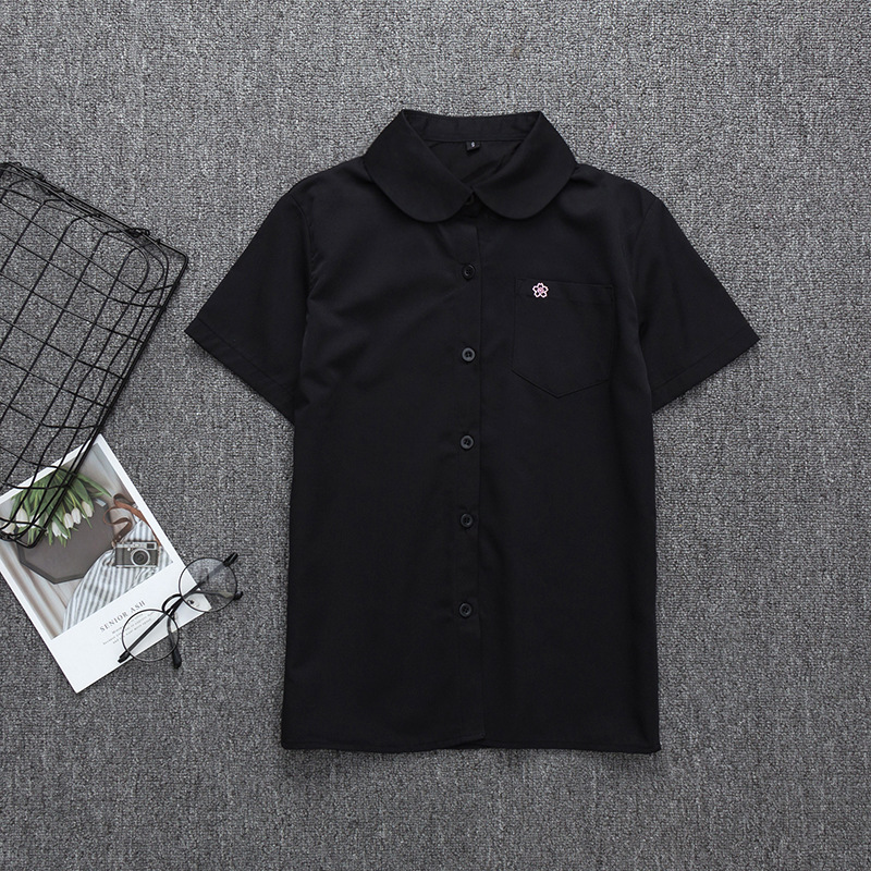 Shirt with a round collar