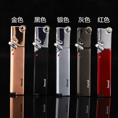 国境を越えた供給オマイ365ロングストレートブルーフレームライター、クリエイティブギフト、ポータブル、薄型、防風ライター