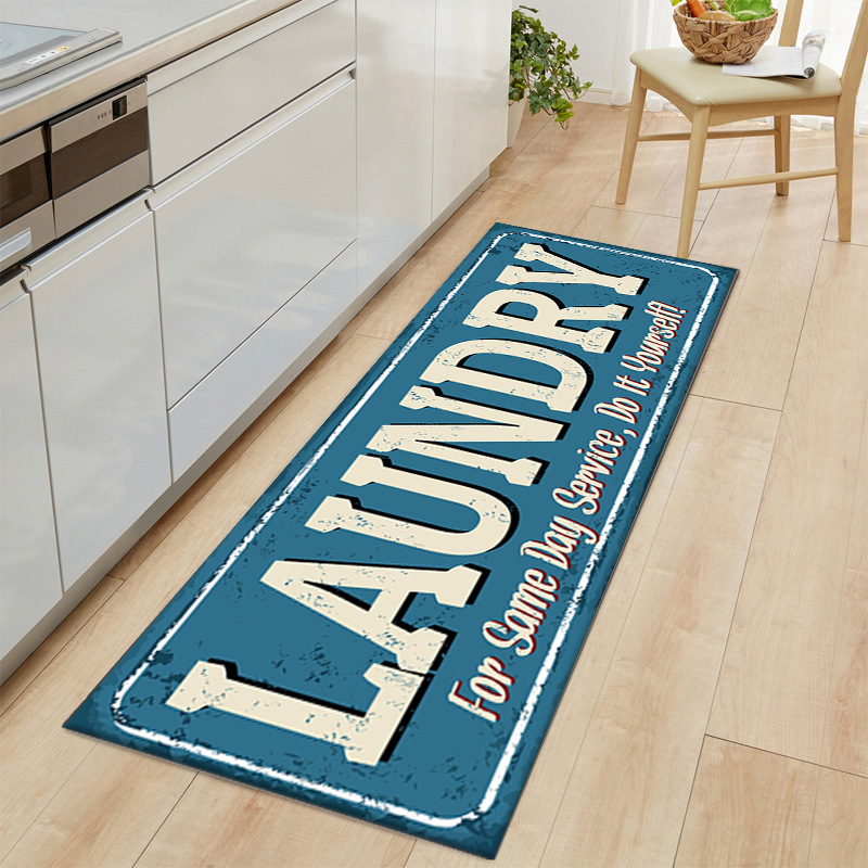 Juego de Alfombrillas de Cocina con Diseño de Alfabeto de Amazon, Alfombrilla Absorbente de Aceite y Agua, Alfombrilla de Piso Resistente a la Suciedad y al Desgaste, Alfombrilla de Piso Larga Absorbente de Aceite y Agua