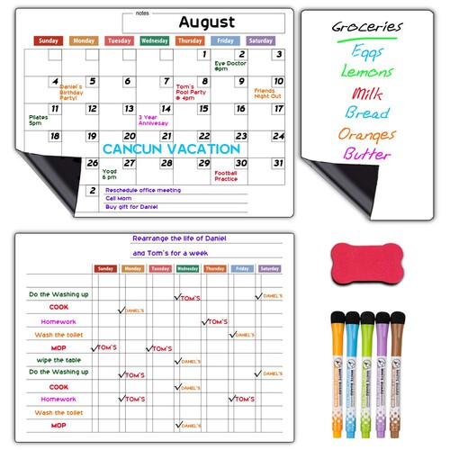 Shenzhen Manufacturer Magnetic Drawing Board Erasable Magnetic Writing Board Weekly Planner Refrigerator Magnet