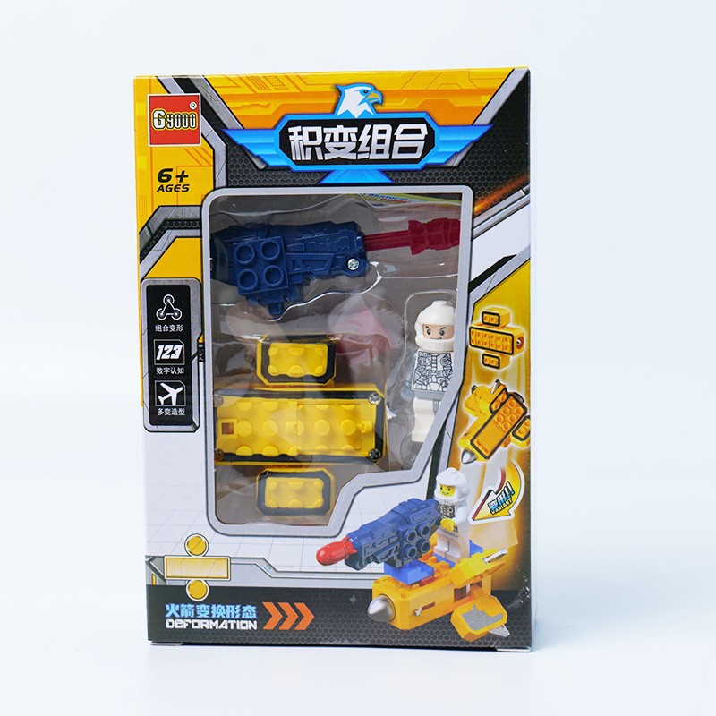 Digital deformación carta niños niño diamante robot coche carta bloques de construcción niño modelo de juguete educativo