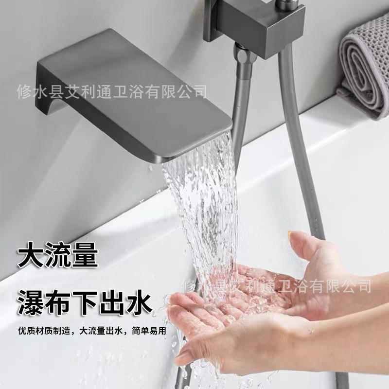 baño de disolución en caliente hidráulico grifo en la pared tipo cascada agua fría y caliente ducha doméstica baño conjunto de ducha