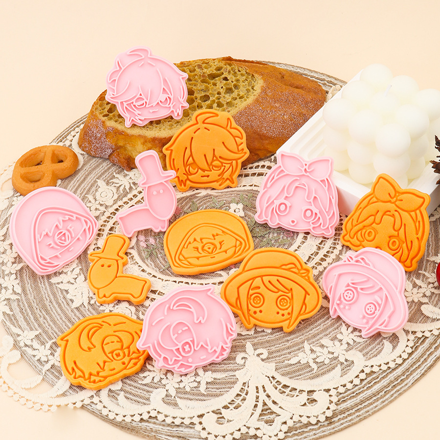 Juego de Moldes para Galletas 3D Personajes de Anime de Plástico para Repostería image 3