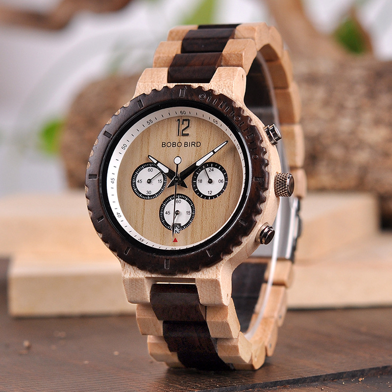 BOBO BIRD木质手表r08古典木质指针式石英表厂家批发