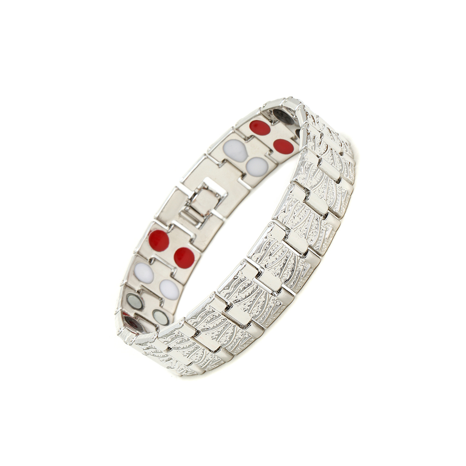 Fashion Geometric Metal Inlay Magnet Unisex Bracelets 1 Piece