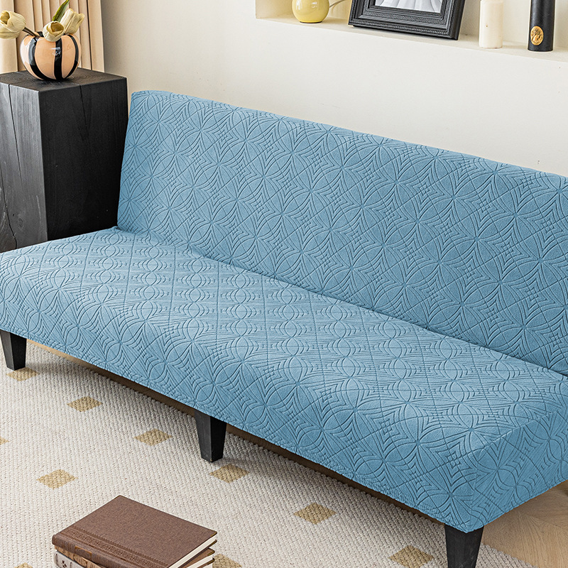 Funda de cama de sofá de cubierta completa gruesa nórdica Funda de sofá elástica simple sin apoyabrazos Funda de sofá jacquard doméstico Funda todo incluido