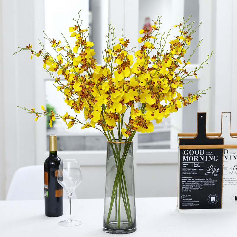 인공 꽃 춤 난초 3D 거실 Juanhua 장식 패브릭 꽃다발 빛 럭셔리 댄스 소품 인공 시뮬레이션 Wenxin 난초