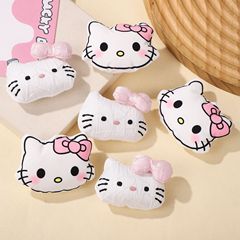 日韩可爱KT猫充棉公仔diy饰品配件卡通布艺蝴蝶结凯蒂猫胸针辅料