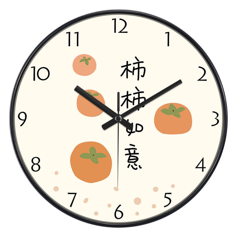 掛け時計家庭用吉祥小清新客間円形静音掃秒北欧風創意寝室時計掛け壁|undefined