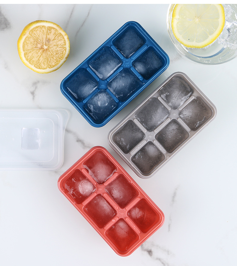 Refrigerator ice cube mold ice cube maker home frozen ice cube home-made ice cube box silicone soft bottom lid accelerator