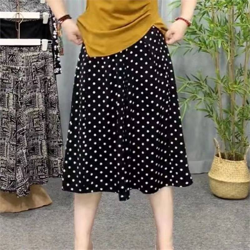 Promotional Wide-Leg Pants for Women, Summer New Style, Loose, Large Size, Fashionable, Age-Reducing Mother's Wear, Casual Elegant, Cropped Pants and Skirts