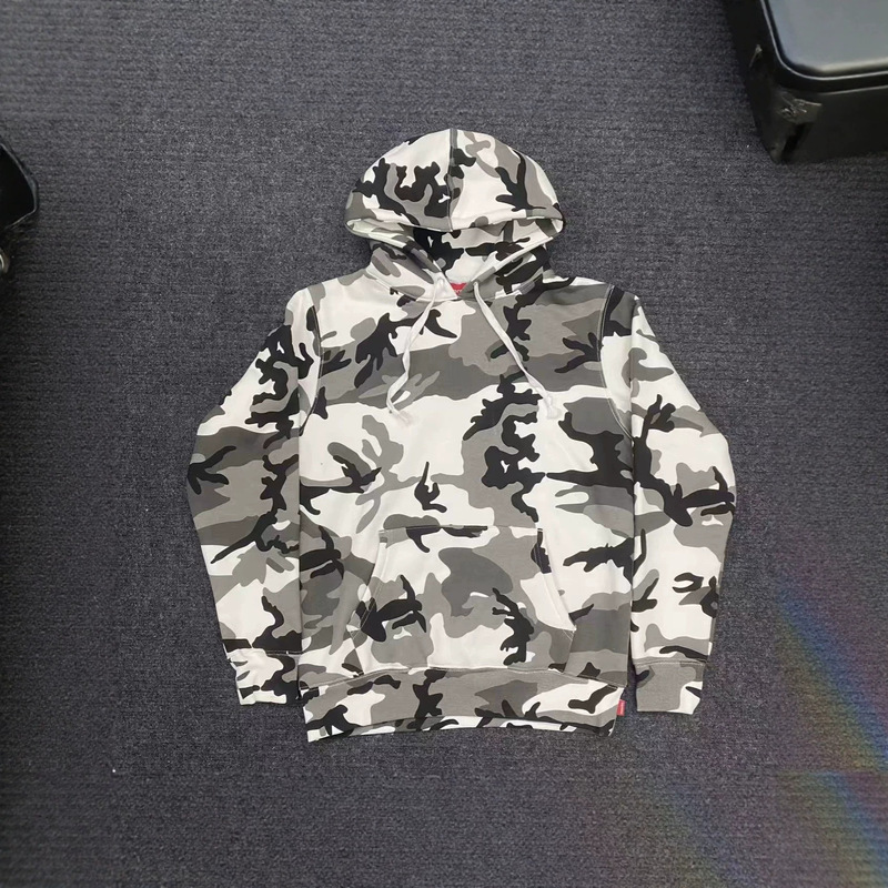 Camouflage Snow SUPreme25SS Trendy Brand HOODEDSWEATSHIRT LOGO Fleece Hoodie New Style