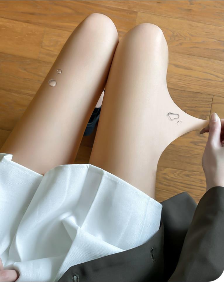 高腰收腹水光袜一体裤女秋冬光腿神器加绒打底裤
