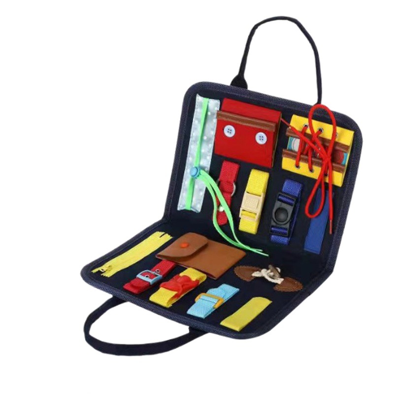 Tablero de actividades transfronterizo, tablero de desarrollo para niños, libro sensorial silencioso, juguete con cremallera, fabricante, versión al por mayor, manualidades educativas de fieltro