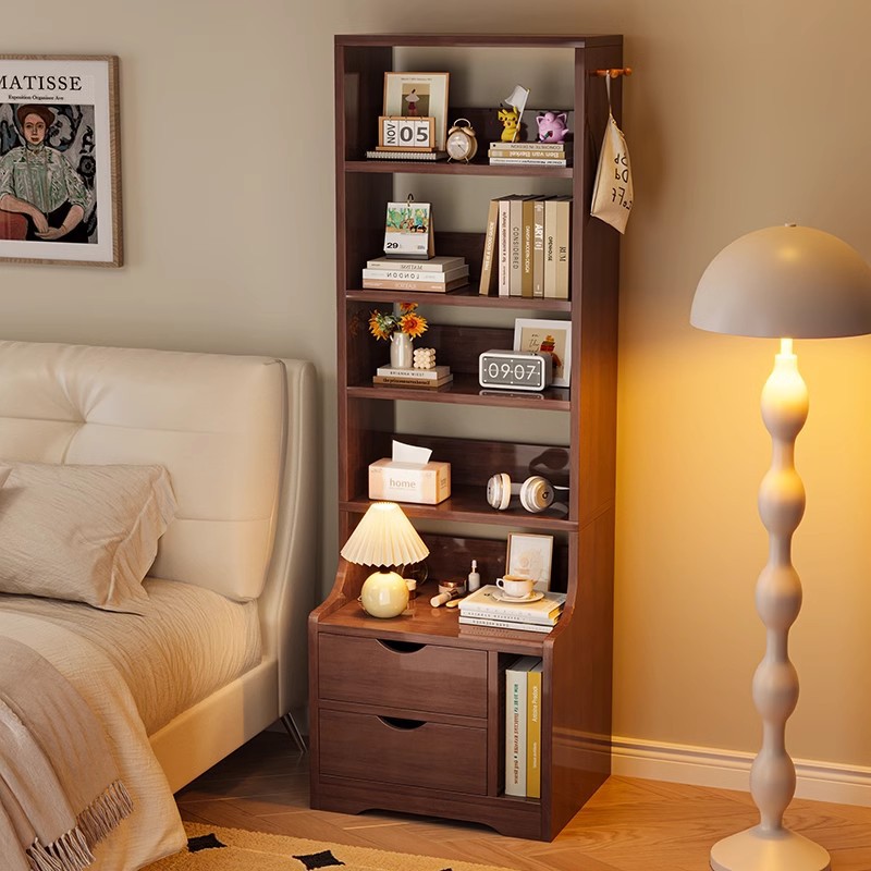 Tablero de cabecera simple y moderno tipo pequeño estante de almacenamiento multifuncional estante de libros de dormitorio casero armario de cabecera