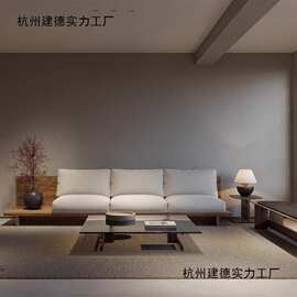 中古设计师极简实木沙发北欧轻奢工作洽谈沙发台书桌长方形方凳椅