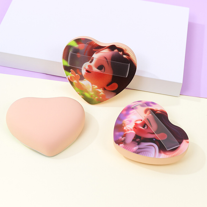 Love Marshmallow Powder Puff Factory Patrón de dibujos animados personalizado logotipo impresión maquillaje esponja cojín de aire aleteo herramienta de belleza