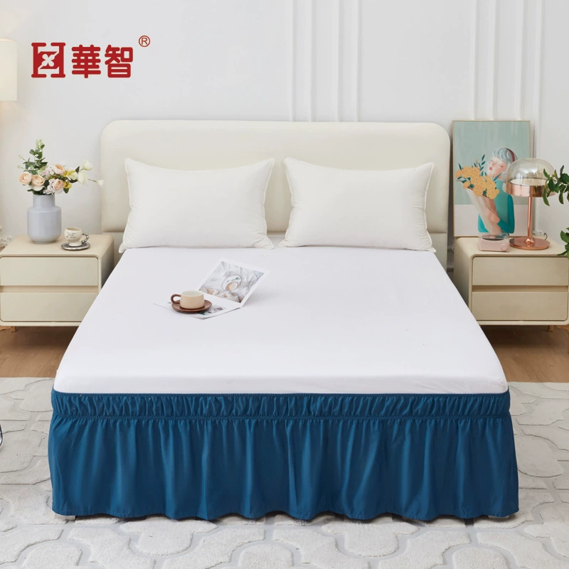 Трансграничная нескользящая юбка кровати вокруг кровати Amazon внешняя торговля европейская и американская резинка легко меняем белую юбку, покрывающую уродство Bed Ruffl