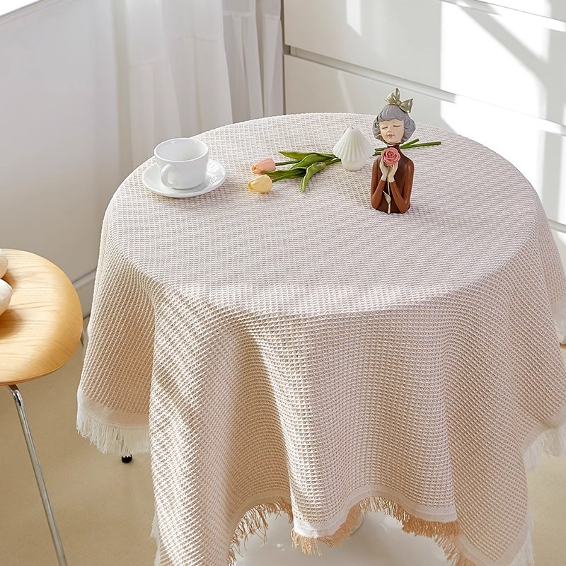 Honeycom-khaki putih / 90*90cm-cocok untuk meja samping tempat tidur/meja bulat persegi kecil