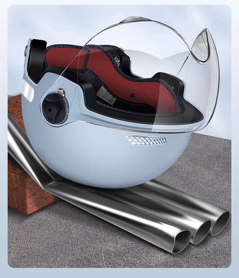 Cross-Border 3C Electric Vehicle Helmet for Women, Summer Battery Bike Motorcycle Helmet, Safety Helmet for All Seasons, National Standard Half Helmet for Men, High-Definition