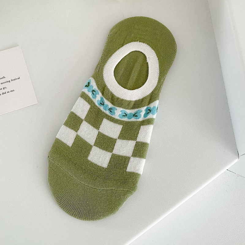 Invisible low‑cut summer thin socks, tide style, white and patterned designs, lightweight 0.02 kg
