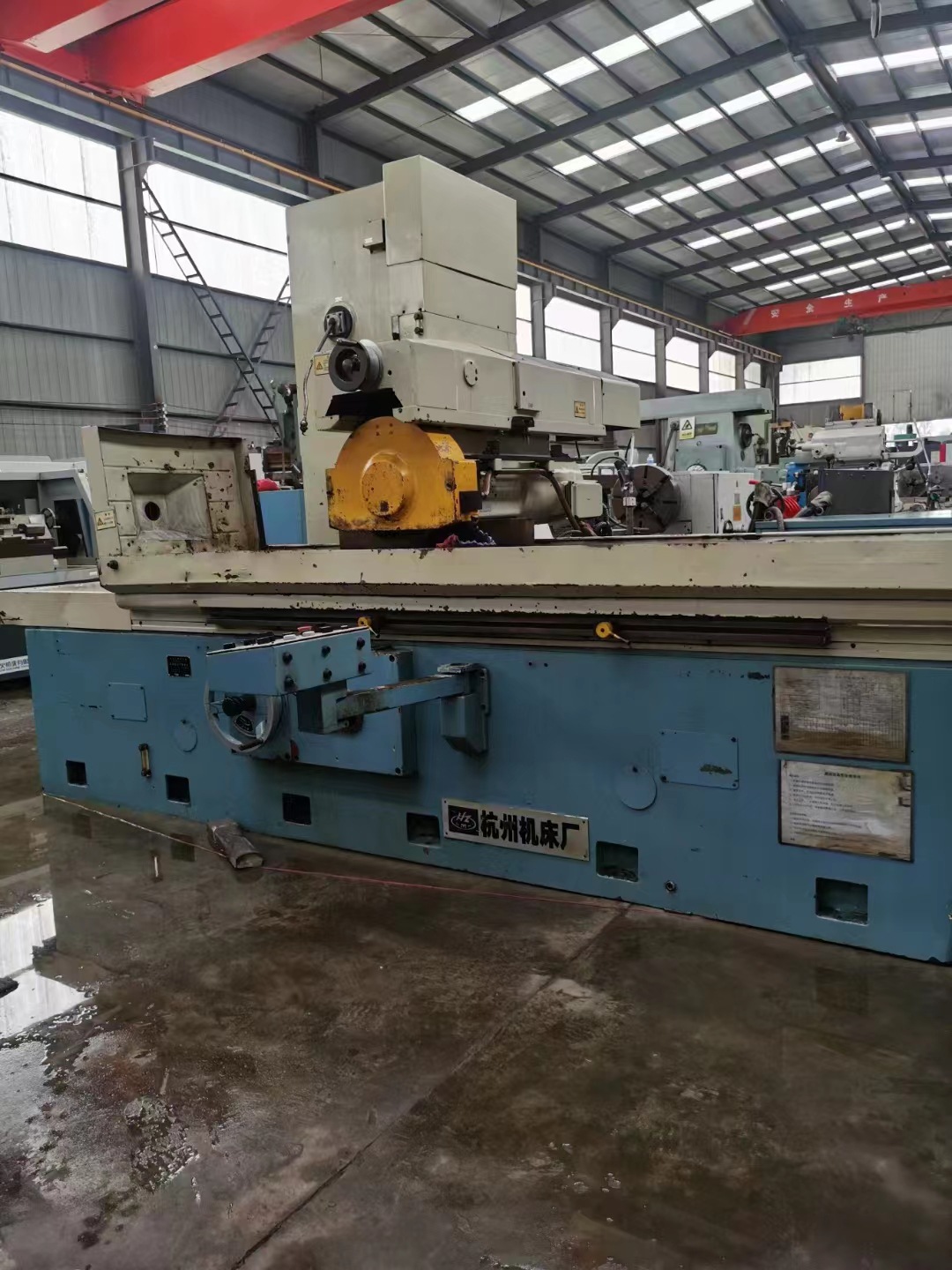 处理二手杭州M7150x16-HZ卧轴矩台平面磨床磨头电机功率11