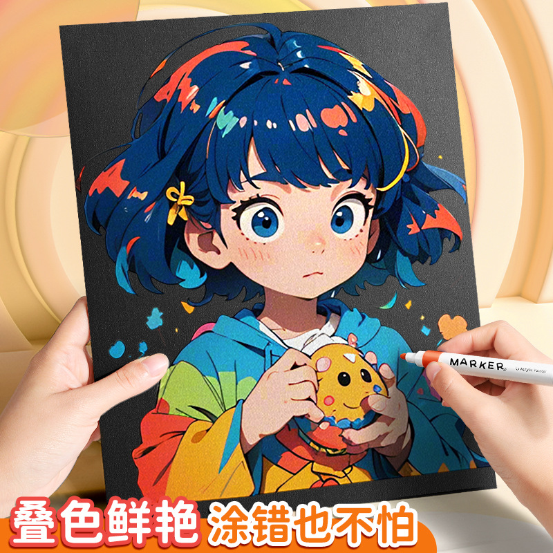 Bolígrafo de acuarela especial para estudiantes de primaria, bolígrafo de color lavable para niños, bolígrafo de color de arte de color apilable, marcador acrílico de 24 colores