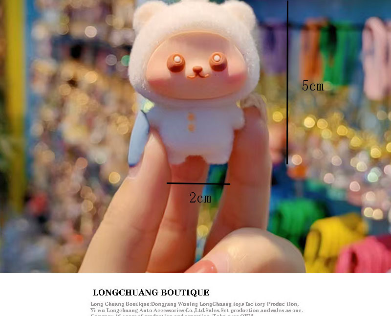 32g Weight Spring Ring Trigger Clasp Closure Clasp Closure Type Bag Pendant, Keychain Classification 1 Piece Quantity Daily, Street Occasion Resin, Flocking Material Animal, Cartoon Character Pattern Cute, Sweet Style 1 Piece Cute Sweet Animal Cartoon Character Resin Flocking Spring Ring Trigger Clasp Closure Bag Pendant Keychain 11