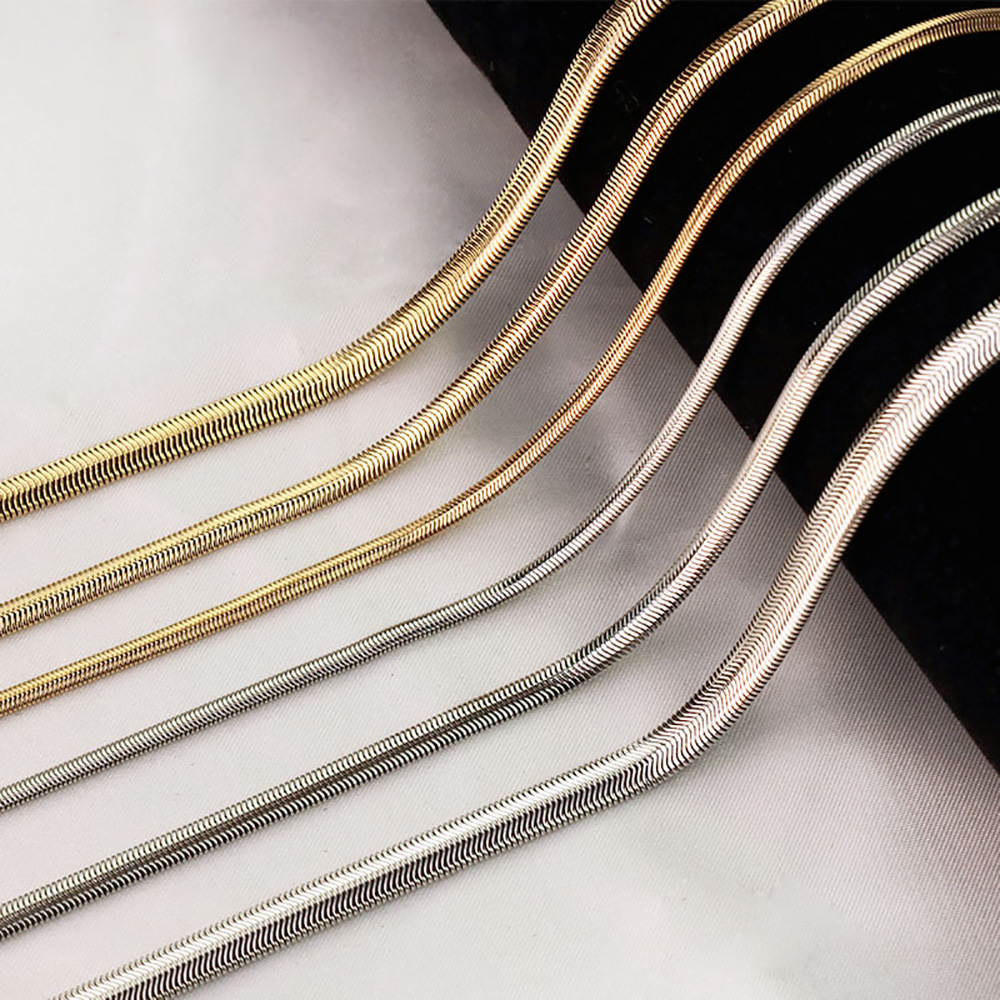 Fashion Solid Color Titanium Steel Plating Necklace 1 Piece