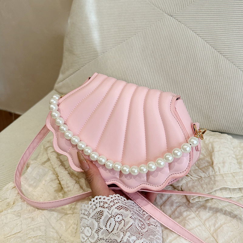 Niche Korean Style Shell Bag 2025 Spring New Bag Women's Fashion Simple Shoulder Bag Casual Commuter Crossbody Bag