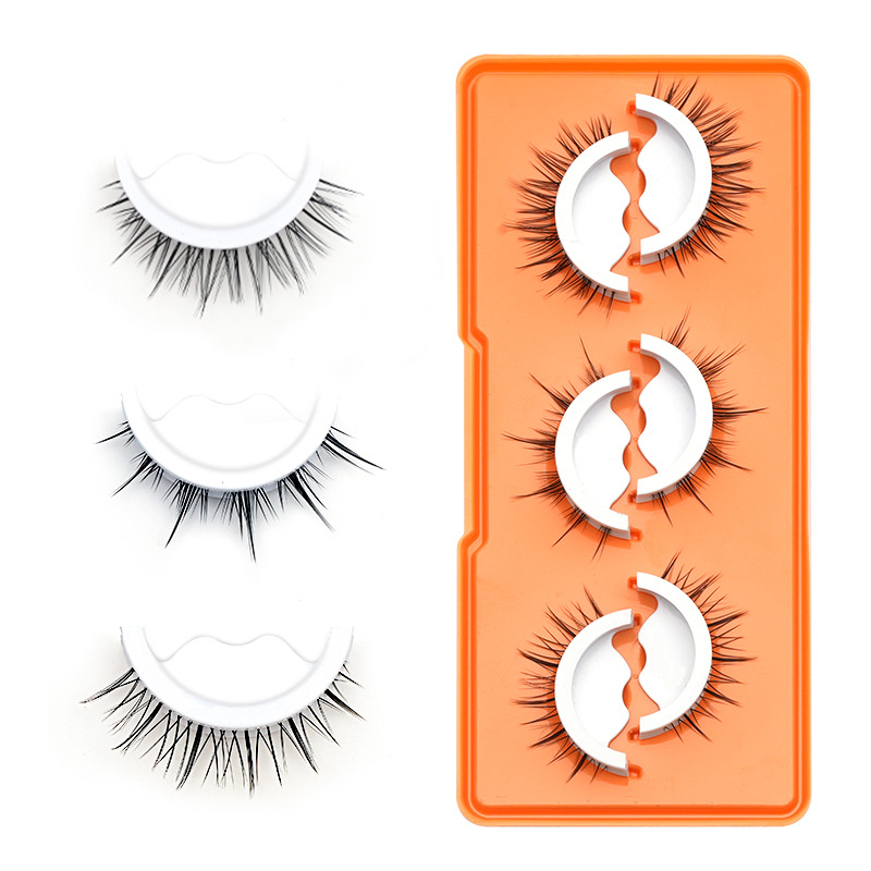 Super adhesivo impermeable autoadhesivo falso pestañas rápidas mano temblor en vivo venta caliente maquillaje colorido yan autoadhesivo pestañas