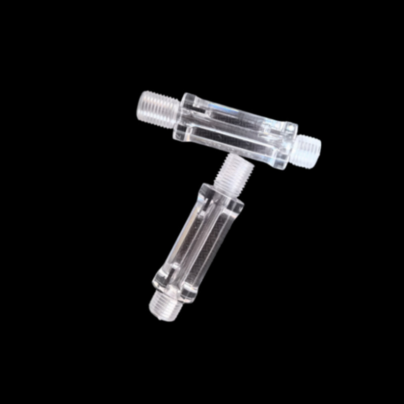 PC plastic three-way hollow double-ended threaded rod for connecting light fixtures; acrylic M10X1 threaded rod.