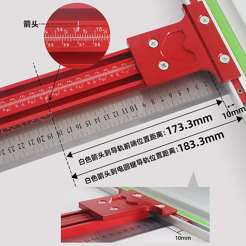 Carpintería paralelo carril de guía eléctrica sierra circular máquina de grabado herramienta eléctrica tablero abierto auxiliar Makita/Festo/Triton