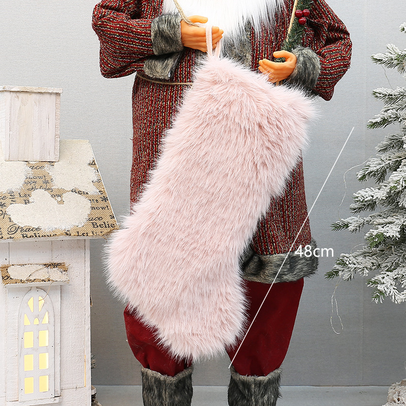 工場直接供給 2025 クリスマスギフトバッグ無地豪華な装飾靴下ギフトバッグキャンディーペンダントヨーロッパとアメリカンスタイル|undefined